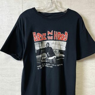 ミュージックティー(MUSIC TEE)のアイスキューブ　ボーイズンザフッド　サイズＬ　ミュージックＴ　黒　メンズ　古着(Tシャツ/カットソー(半袖/袖なし))