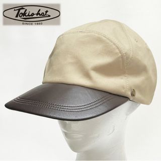 トーキョーハット(Tokkio hat)の《トーキョーハット》新品 渋沢栄一 レザー切替キャップ L(56~57.5cm)(キャップ)