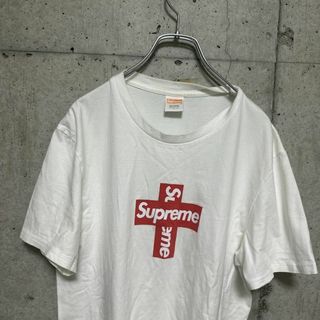 シュプリーム(Supreme)のSupreme Cross Box Logo Tee WHITE  Sサイズ(Tシャツ/カットソー(半袖/袖なし))