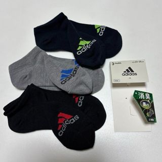 アディダス(adidas)のアディダス　靴下　ソックス　スニーカーソックス　ショート靴下　3足セット(靴下/タイツ)