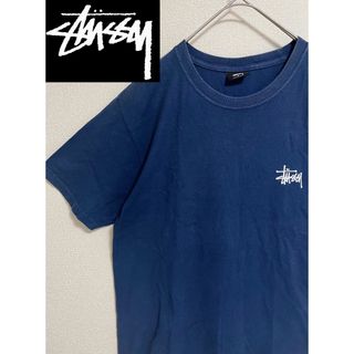 ステューシー(STUSSY)のstussy tシャツ ステューシー 胸ロゴ バックプリント ネイビー(Tシャツ/カットソー(半袖/袖なし))