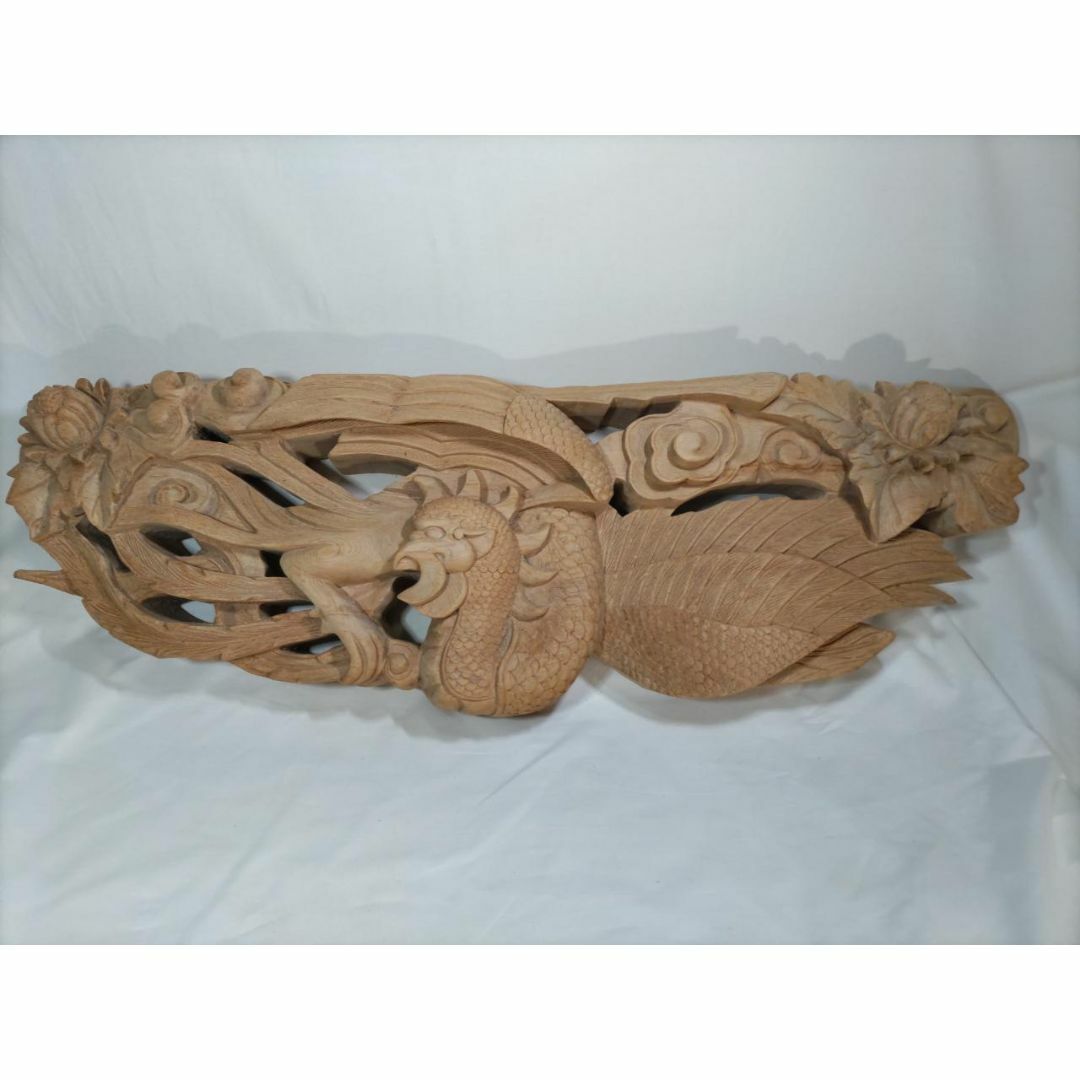 値下げ!幅90cm【鳳凰】社寺仏閣、山車、屋台、神殿、だんぢり唐破風彫刻