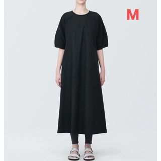 ムジルシリョウヒン(MUJI (無印良品))の無印良品     涼感ブロ－ド プルオーバーワンピース     婦人 M  黒(ロングワンピース/マキシワンピース)