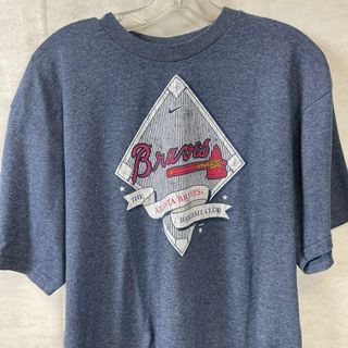 ナイキ(NIKE)のナイキチーム×MLB　チームタグ　00年代古着　ブラウンズ　サイズＬ　青紺古着(Tシャツ/カットソー(半袖/袖なし))