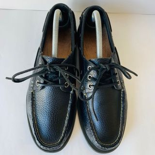 ポロラルフローレン(POLO RALPH LAUREN)のポロ ラルフローレン 黒 デッキシューズ 25.5cm 除菌・消臭済み(ドレス/ビジネス)