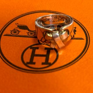 エルメス(Hermes)のエルメス  リボン　リング　12号　シルバー(リング(指輪))