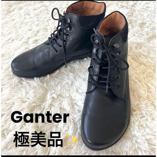 極美品【ganter】本革ブーツ　ウォーキング　黒　ブラック　22.5cm 3F