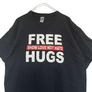 ギルタン(GILDAN)のGILDAN　FREE HUGSロゴ 半袖TシャツメンズL g4(Tシャツ/カットソー(半袖/袖なし))