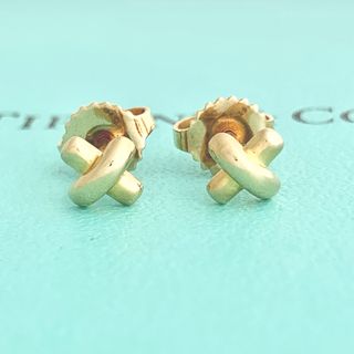 ティファニー(Tiffany & Co.)のTIFFANY&Co. ティファニー ピアス X クロス キス ゴールド750(ピアス)