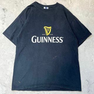 【企業ロゴ】レア 90s ギネスビール Lサイズ 古着 Tシャツ 黒ブラック(Tシャツ/カットソー(半袖/袖なし))