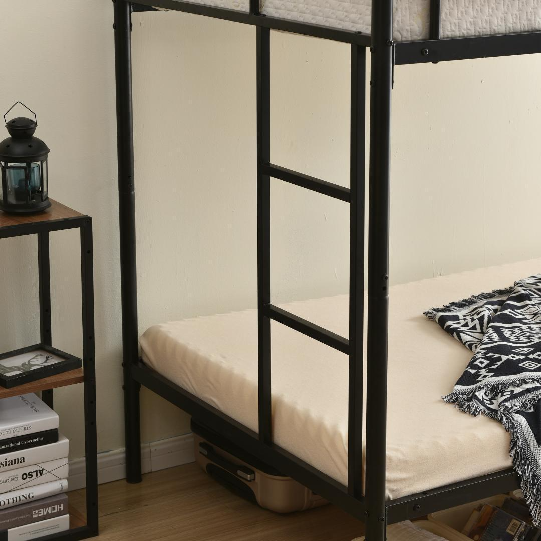 ブラック 二段ベッド 2段ベッド スチール 耐震 ベッド シングル パイプベッド ブラック 二段ベッド 2段ベッド スチール 耐震 ベッド シングル