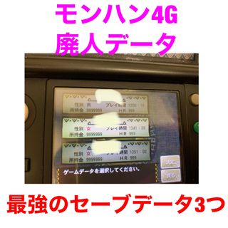 ニンテンドー3DS - モンスターハンター4G 最強やり込み廃人データ 神データ