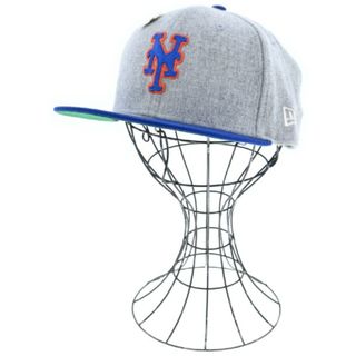 ニューエラー(NEW ERA)のNEW ERA ニューエラ キャップ 7.5 グレーx青 【古着】【中古】(キャップ)