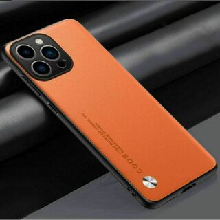iPhone15Pro対応　スマホケース　新タイプ高級TPU使用　オレンジ(iPhoneケース)