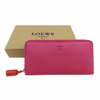 LOEWE - 未使用品！LOEWE【ロエベ】タッセルチャーム レザー ラウンドファスナー長財布