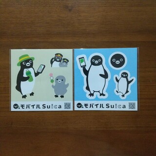 ジェイアール(JR)の非売品 Suicaのペンギン Suicaペンギン シール ステッカー 2枚セット(キャラクターグッズ)