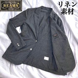 BEAMS PLUS - ビームスプラス テーラードジャケット  サマージャケット リネン 麻 千鳥格子
