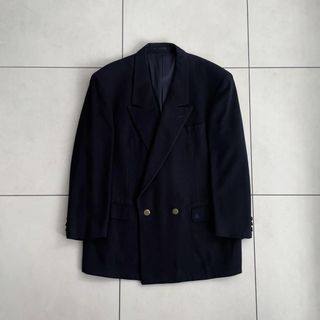 ランバン(LANVIN)の【LANVIN】カシミヤ100% ビンテージ ダブル テーラード ジャケット(テーラードジャケット)