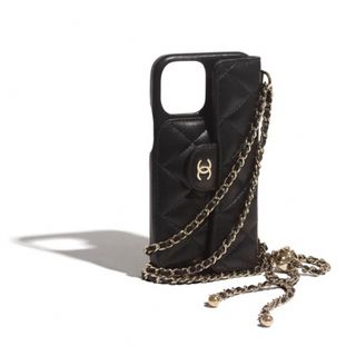 シャネル(CHANEL)のCHANELシャネル iPhoneケース 12/12pro チェーン 美品！レア(iPhoneケース)