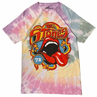 ミュージックティー(MUSIC TEE)のザローリングストーンズ バンド半袖Tシャツ バンT タイダイ 夏物古着 b66(Tシャツ/カットソー(半袖/袖なし))