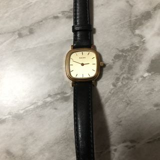 ラドー(RADO)のRADO sapphire crystal レディース腕時計　黒×ゴールドカラー(腕時計)