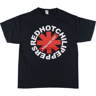 フルーツオブザルーム(FRUIT OF THE LOOM)の古着 フルーツオブザルーム FRUIT OF THE LOOM RED HOT CHILI PEPPERS レッドホットチリペッパーズ バンドTシャツ バンT メンズL /eaa454903(Tシャツ/カットソー(半袖/袖なし))