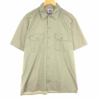 ディッキーズ(Dickies)の古着 ディッキーズ Dickies 半袖 ワークシャツ メンズL /eaa454686(シャツ)