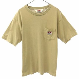 ベンデイビス(BEN DAVIS)のベンデイビス ワッペン 半袖 Tシャツ M ブラウン BEN DAVIS ポケット付 メンズ(Tシャツ/カットソー(半袖/袖なし))