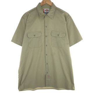 ディッキーズ(Dickies)の古着 ディッキーズ Dickies 半袖 ワークシャツ メンズL /eaa454695(シャツ)