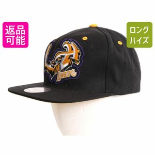 デッドストック ミッチェルアンドネス レイカーズ ベースボール キャップ フリーサイズ 新品 帽子 NBA オフィシャル Mitchell&Ness バスケ(キャップ)