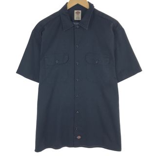 ディッキーズ(Dickies)の古着 ディッキーズ Dickies 半袖 ワークシャツ メンズXL /eaa454696(シャツ)