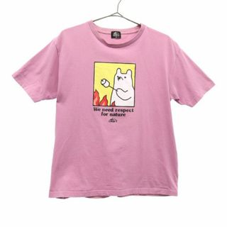 キャンプセブン プリント 半袖 Tシャツ 155 ピンク CAMP7 キッズ(Tシャツ/カットソー)