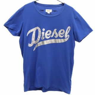 ディーゼル(DIESEL)のディーゼル プリント 半袖 Tシャツ L ブルー DIESEL メンズ(Tシャツ/カットソー(半袖/袖なし))