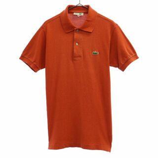 シュミーズラコステ 半袖 ポロシャツ 2 オレンジ CHEMISE LACOSTE 鹿の子 メンズ(ポロシャツ)