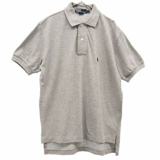 ポロバイラルフローレン 半袖 ポロシャツ M グレー Polo by Ralph Lauren 鹿の子 メンズ(ポロシャツ)