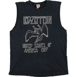 FRUIT OF THE LOOM - 古着 00年代 フルーツオブザルーム FRUIT OF THE LOOM LED ZEPPELIN レッドツェッペリン カットオフ バンドTシャツ バンT USA製 メンズL /eaa450399