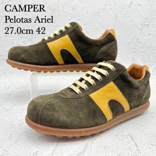 カンペール(CAMPER)の【美品】カンペール ペロータス アリエル カーキ スエード レザー スペイン(スニーカー)