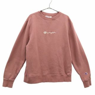 チャンピオン(Champion)のチャンピオン ロゴ刺繍 スウェット MEDIUM ピンク Champion トレーナー ロゴワッペン メンズ(スウェット)