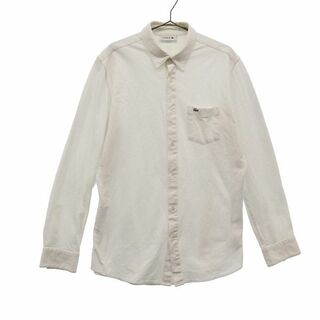ラコステ(LACOSTE)のラコステ 日本製 ワッペン 長袖 シャツ 5 ホワイト LACOSTE ロゴ メンズ(シャツ)