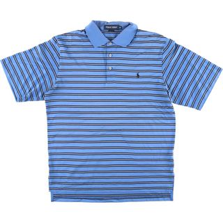 ラルフローレン(Ralph Lauren)の古着 ラルフローレン Ralph Lauren POLO GOLF ポロゴルフ マルチボーダー 半袖 ボーダー ポロシャツ メンズM /eaa453680(ポロシャツ)