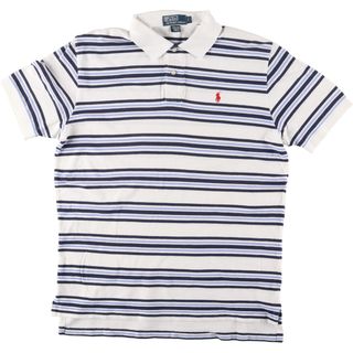 ラルフローレン(Ralph Lauren)の古着 ラルフローレン POLO by Ralph Lauren マルチボーダー 半袖 ボーダー ポロシャツ メンズL /eaa453681(ポロシャツ)