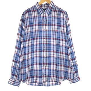 ラルフローレン(Ralph Lauren)の古着 ラルフローレン Ralph Lauren CLASSIC FIT 長袖 ボタンダウンチェックシャツ メンズL /eaa454288(シャツ)