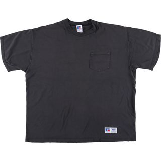 古着 90年代 ラッセル Russell 無地ポケットTシャツ USA製 メンズXL ヴィンテージ /eaa451844(Tシャツ/カットソー(半袖/袖なし))