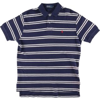 ラルフローレン(Ralph Lauren)の古着 ラルフローレン POLO by Ralph Lauren マルチボーダー 半袖 ボーダー ポロシャツ メンズL /eaa453688(ポロシャツ)