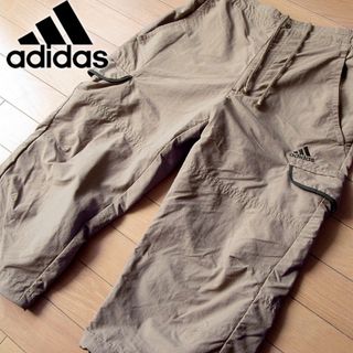 アディダス(adidas)の美品 M アディダス メンズ ナイロン ハーフパンツ ベージュ(ショートパンツ)