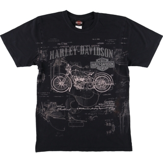 ハーレーダビッドソン(Harley Davidson)の古着 ハーレーダビッドソン Harley-Davidson モーターサイクル バイクTシャツ メンズM /eaa437521(Tシャツ/カットソー(半袖/袖なし))