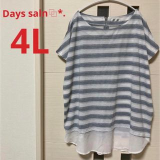 Days saln チュニック カットソー ボーダー ラメ入り(Tシャツ/カットソー(半袖/袖なし))