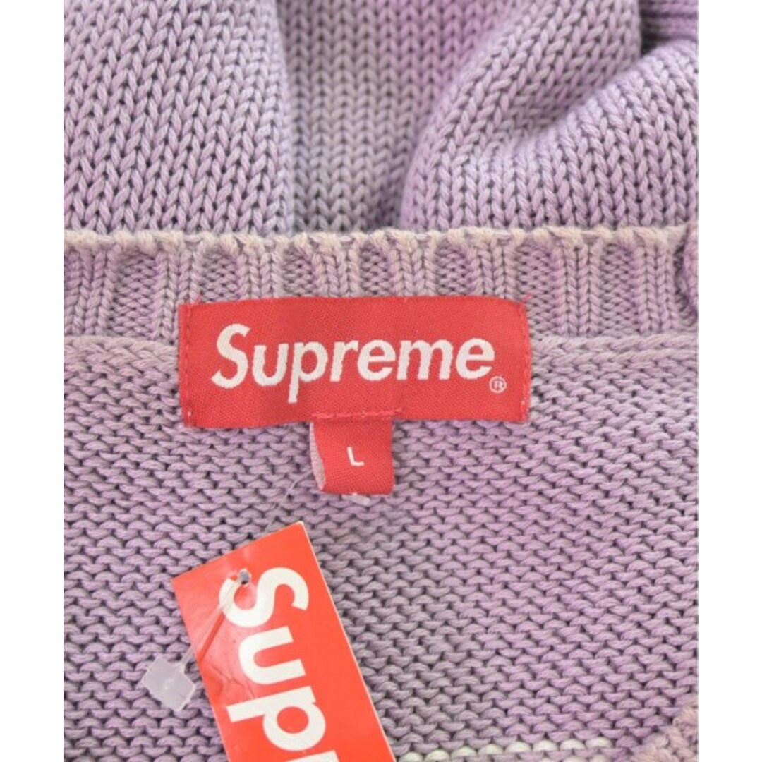 Supreme - Supreme シュプリーム ニット・セーター L 紫 【古着 Supreme - Supreme シュプリーム ニット・セーター L 紫 【古着