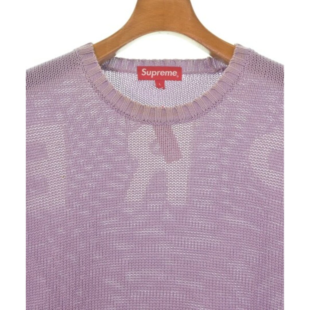 Supreme - Supreme シュプリーム ニット・セーター L 紫 【古着 Supreme - Supreme シュプリーム ニット・セーター L 紫 【古着