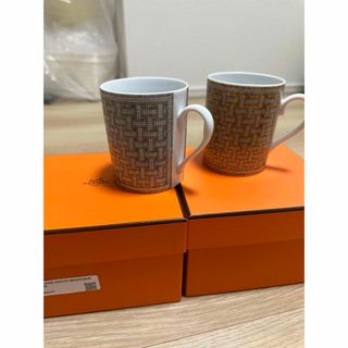 HERMES エルメス モザイク24 マグカップ グレー